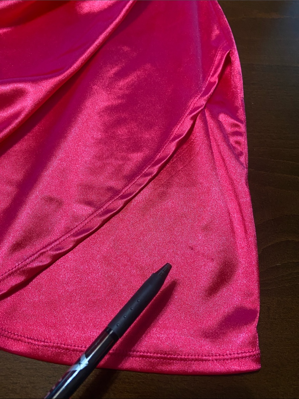 Emerald Sundae Hot Pink Satin Slip Dress, size L. Very flattering design! - Picture 16 of 16